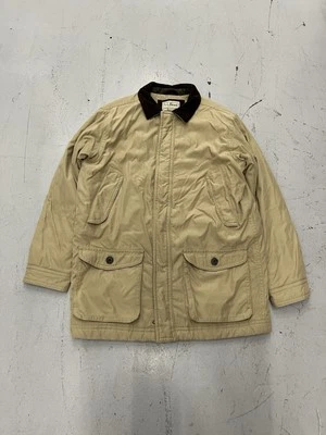 LL Bean Insulated Chore Coat LARGE Reg Barn Zip Up Jacket Tan Khaki - Image 1 of 4