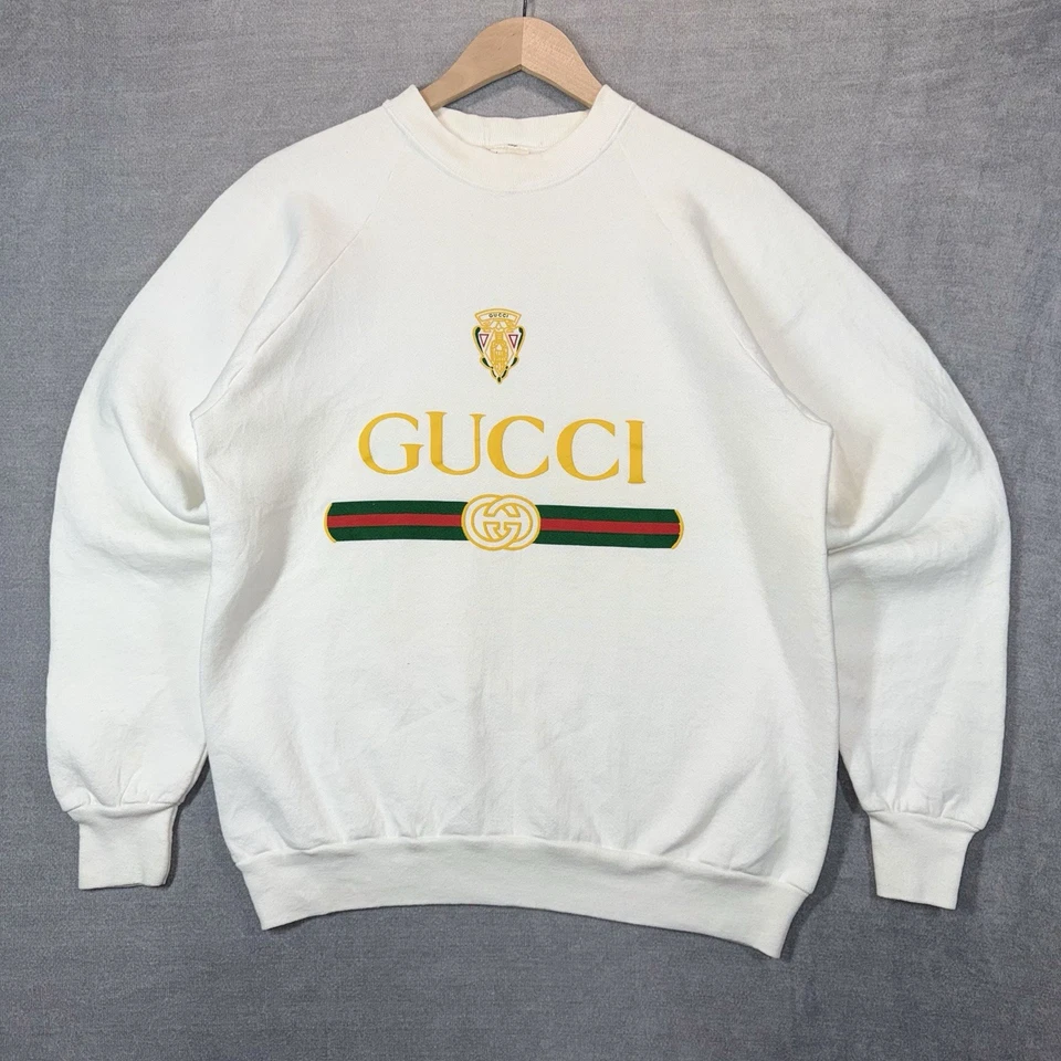 Vingtage Gucci Boot Sweatshirt Crewneck Hip-Hop 90s Relaxed Fruit of the Loom L - Image 1 of 4