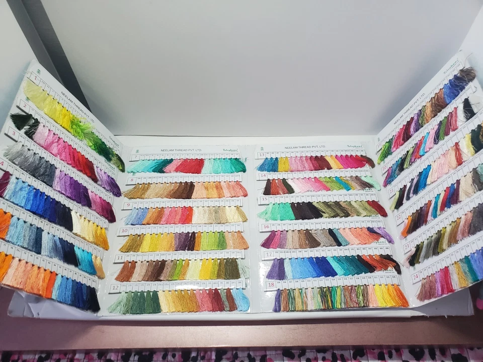 Telephone Embroidery Yarn Thread Color Sample Book. 560 Colors!!  - Image 1 of 4