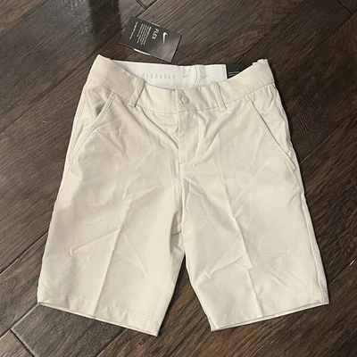 Pantalones cortos Nike Golf Dri Fit nuevos con etiquetas CU9880-072 hueso claro jóvenes niños niños talla XL Foto 1 de 3