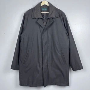 Lauren Ralph Lauren Men 's Size 42R Brown Overcoat Trench Coat Removable  Liner - Picture 1 of 13