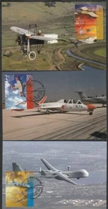 JUDAICA - ISRAEL Sc # 1994-6 JUEGO DE 3 TARJETAS MÁXIMAS 100 AÑOS AVIACIÓN ISRAELÍ - Imagen 1 de 1