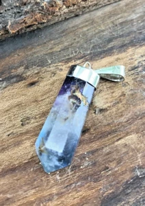 Fluorite Double Shade Raw Pendant,Natural Raw Pendant 34 CT - Picture 1 of 8
