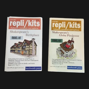 Juego de 2 kits de modelos de papel Oxford Shakespeare's Globe Playhouse y lugar de nacimiento - Imagen 1 de 7