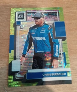 2023 Donruss Racing Chris Buescher Optic Lime Green Pulsar Prizm #32 NASCAR - Picture 1 of 2