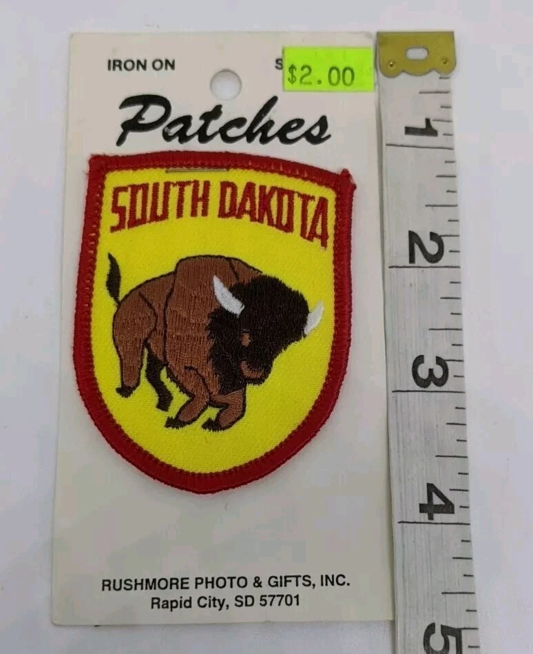Vintage South Dakota USA Iron On Sew On Patch Embroidered Badge US NEW - Image 1 of 1