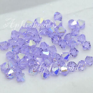 Authentic Swarovski Crystal  #5301,#5328 3mm Bicone Beads 60pcs AB Coating