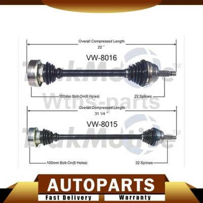 2 JUNTAS CV DELANTERAS TRAKMOTIVE EJES EJE EJES PARA VOLKSWAGEN GOLF 1993-1999 Foto 1 de 4