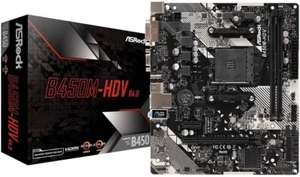 ASRock B450M-HDV R4.0 Scheda Madre PC mATX Socket AM4 Ryzen DDR4 M.2 PCIe 3.0 - Foto 1 di 5