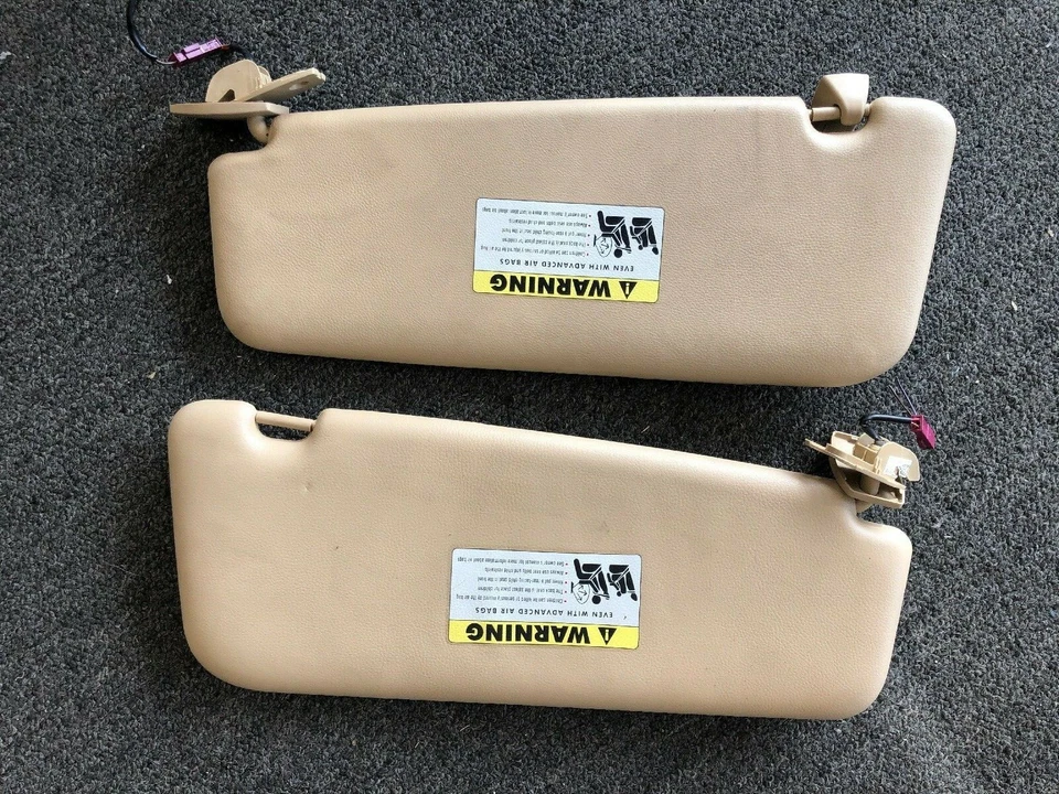 04-07 BMW 525i 530i PARASOL IZQUIERDO DERECHO BEIGE 51167122864 OEM Foto 1 de 4