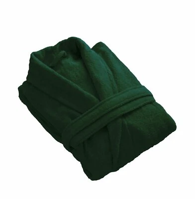 Roupão de banho masculino feminino algodão turco gola xale toalha Terry - Imagem 1 de 4