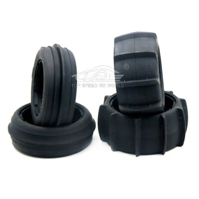 Front and Rear Sand Tire Set of 4PCS IN US For 1/5 RC Buggy HPI BAJA ROVAN KM 5B - Image 1 of 4