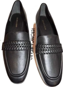 Veronica Beard Arlie Loafers Braided Napa Leather Black Flat Shoes Sz 10 - Picture 1 of 11