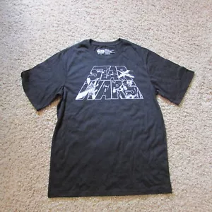 NWOT Official Star Wars Small Black White Fighter Jets Crew Neck S/S T-Shirt - Picture 1 of 2