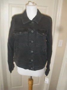 New Women's Black Jean Jacket XXL Sonoma (T61) - Picture 1 of 5