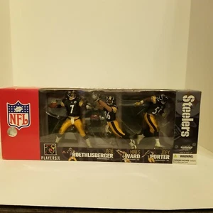 McFarlane Pittsburgh Steelers Ben Roethlisberger Hines Ward Joey Porter NEW - Picture 1 of 11