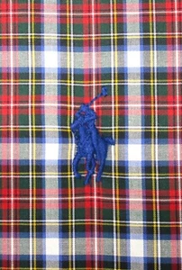 POLO RALPH LAUREN CUSTOM FIT 100% COTTON SHIRT RED/GREEN PLAID Sz 17 X-LARGE, XL - Picture 1 of 4