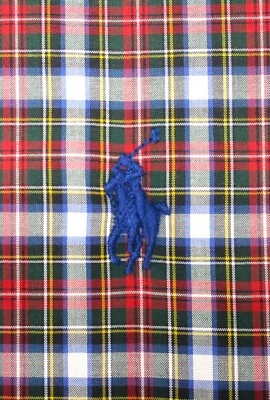 CAMISA POLO RALPH LAUREN AJUSTE PERSONALIZADO 100% ALGODÓN ROJO/VERDE CUADROS Talla 17 X-GRANDE, XL Foto 1 de 4