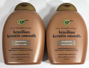 Lotto di 2 flaconi OGX shampoo brasiliano per terapia alla cheratina 13 FL OZ ciascuno - Foto 1 di 3
