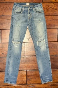 Pantalones de mezclilla para hombre Hudson Blake ajustados rectos desgastados talla 30x32 - Imagen 1 de 16
