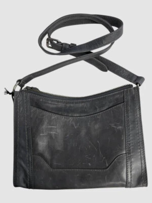 Bolso Bandolera Frye Para Mujer Gris Melissa Cuero Antiguo Cremallera Foto 1 de 4