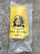 NEW (1) PAIR SET Bata Hazmat Boot Covers Yellow Latex Oil Spill Slop L 97591