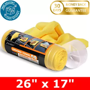 Car Wash Chamois Shammy Towel Synthetic Super Absorbent Drying Cloth Wipe Auto - Picture 1 of 8