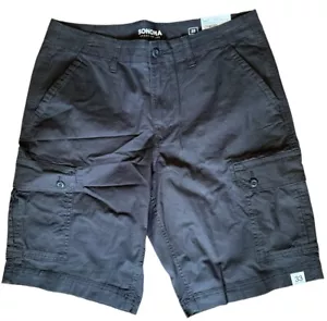 Pantaloncini da uomo neri OMG taglia 33 Sonoma Heritage tasche cargo 11,5"" inserto NUOVI - Foto 1 di 4