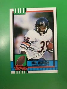 1990 Topps Neal Anderson Chicago Bears #367 VAR sin descargo de responsabilidad - Imagen 1 de 2