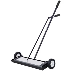 24'' Rolling Magnetic Pick-Up Sweeper Push-Type 100LBS For Nails Screws Needle - Picture 1 of 7