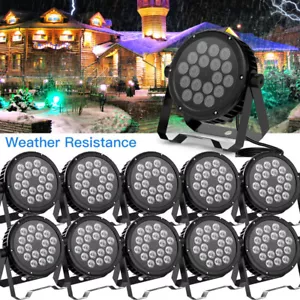 270W Waterproof 18 LED PAR RGBW DMX Stage Light Outdoor Yard Garden Party Show - Picture 1 of 16