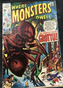 Cómics de Marvel de Where Monsters Dwell #3 de mayo de 1970 - Imagen 1 de 2