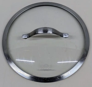 10" CALPHALON Brushed Stainless Steel Tempered Glass Pot / Pan Lid - Picture 1 of 4