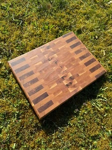Stirnholz Schneidebrett Eiche Massiv 40x30x5 cm | Handgemacht | Küchenbrett - Bild 1 von 3