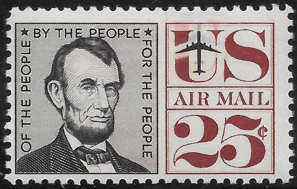 C59 25 Cent Abraham Lincoln Heavy Tagging Ghost Impression - Image 1 of 1