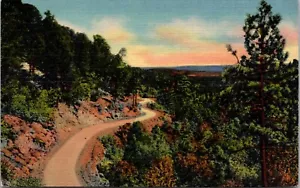 Postal de lino Sandia Loop Road cerca de Albuquerque Nuevo México - Imagen 1 de 2
