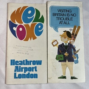 Vintage Welcome to Heathrow Airport London Tourist Travel Brochure 1972 & Brito - Picture 1 of 9