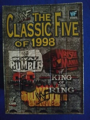 WWF vhs box set 1998 the classic five. Wwe home videos. Wrestling. Brand new. - Image 1 of 3