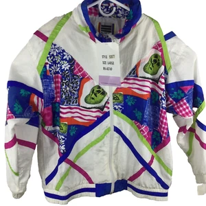 Chaqueta EVR Rousso Mujer L Retro Cortavientos Vintage Estilo Pista 50877 Años 80 Nueva - Imagen 1 de 10