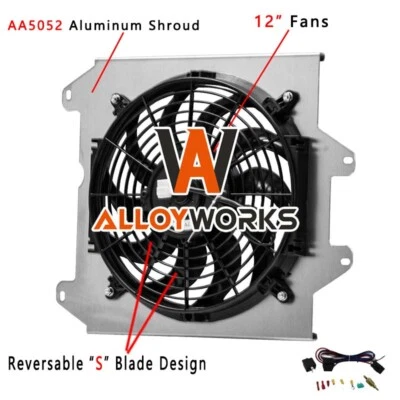 Aluminum Shroud Fan+Relay For 92-00 Honda Civic DEL SOL EK D15 Integra EX/GS US - Изображение 1 из 4