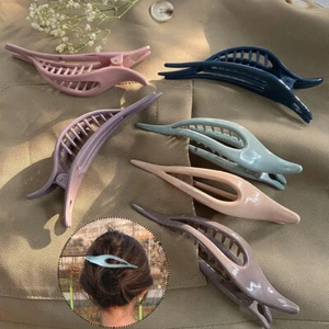 Large Barrette Alligator Hair Banana Clip Hair Claw Clips Barrette Crab Clamp - Bild 1 von 26