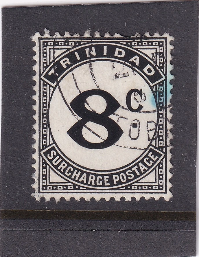 ТРИНИДАД И ТОБАГО БРИТАНСКАЯ ИМПЕРИЯ KGVI 1947 SG D29a 8 ЦЕНТОВ ПОЧТОВЫЕ РАСХОДЫ ИЗ-ЗА VFU #1808 - Изображение 1 из 1