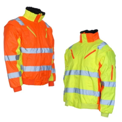 Pilotenjacke 4 IN 1 Warnschutzjacke Winterjacke Warnjacke Softshelljacke S-XXXXL - Bild 1 von 4