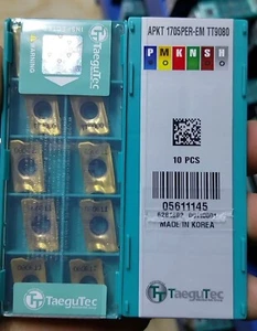 10pcs/box Brand New TaeguTec APKT 1705 PEREM PER-EM TT6080/TT9080 Carbide Insert - Picture 1 of 4