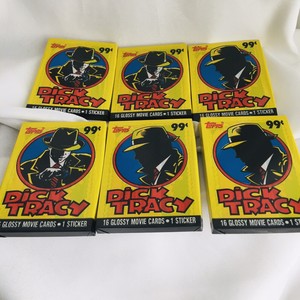 DICK TRACY GLOSSY MOVIE CARDS 16 PER PACK- 96 CARDS IN TOTAL NEW OLD STOCK (6PK)
