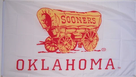 NEW 3ftx5 WHITE OKLAHOMA SOONERS NCAA PREMIUM FLAG BANNER Cover