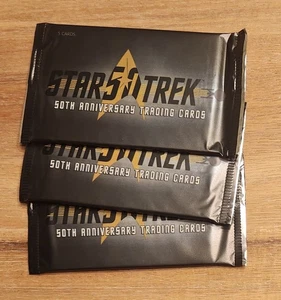 STAR TREK 50th ANNIVERSARY 3 PACK LOT OF (Rittenhouse 2017) - Picture 1 of 1