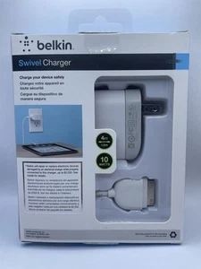 Belkin Swivel Apple 30 Pin 2.1mAh 10 Watt Wall Charger for *iPod/iPhone/iPad*  - Picture 1 of 2