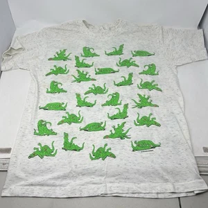 T-shirt vintage punto singolo anni 90 alligatore posizioni sessuali novità divertente - Foto 1 di 12