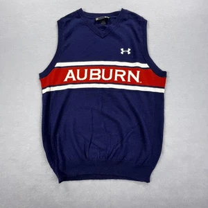 Auburn Tigers Pullover Weste Herren Small Blau NCAA Football Under Armour Merinowolle - Bild 1 von 14